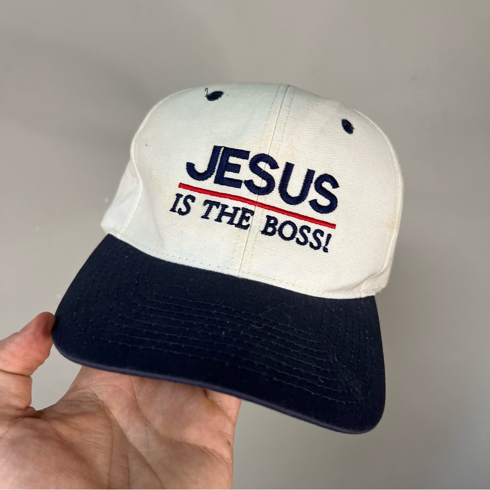 90s Jesus is the Boss Snapback Hat